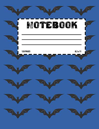 Halloween Spooky Bats Notebook | Scary Holiday Journal: Medium College-Ruled Notebook, 120 Pages, Lined, 8.5 x 11 in (21.6 x 27.94 cm) Non-fiction