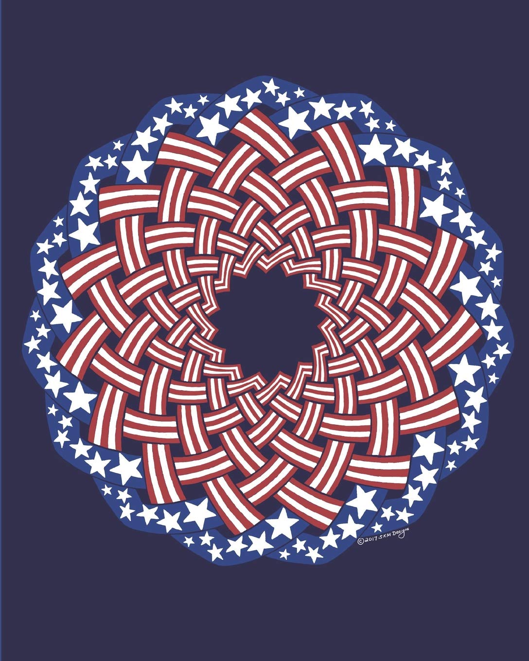 Celtic Americana: Blank College Ruled Composition Book with Stars and Stripes Celtic Knot in Red White and Blue Social Sciences