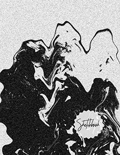 Sketchbook: Black and White Marble Splash Sketchbook | 8.5x11 | 120 Pages | Doodling & Drawing Sketchpad Film, Art & Culture