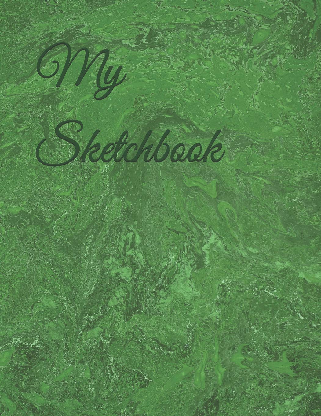 My Sketchbook: Green Abstract Pattern themed My Sketchbook 100 pages 8.5" x 11" Books