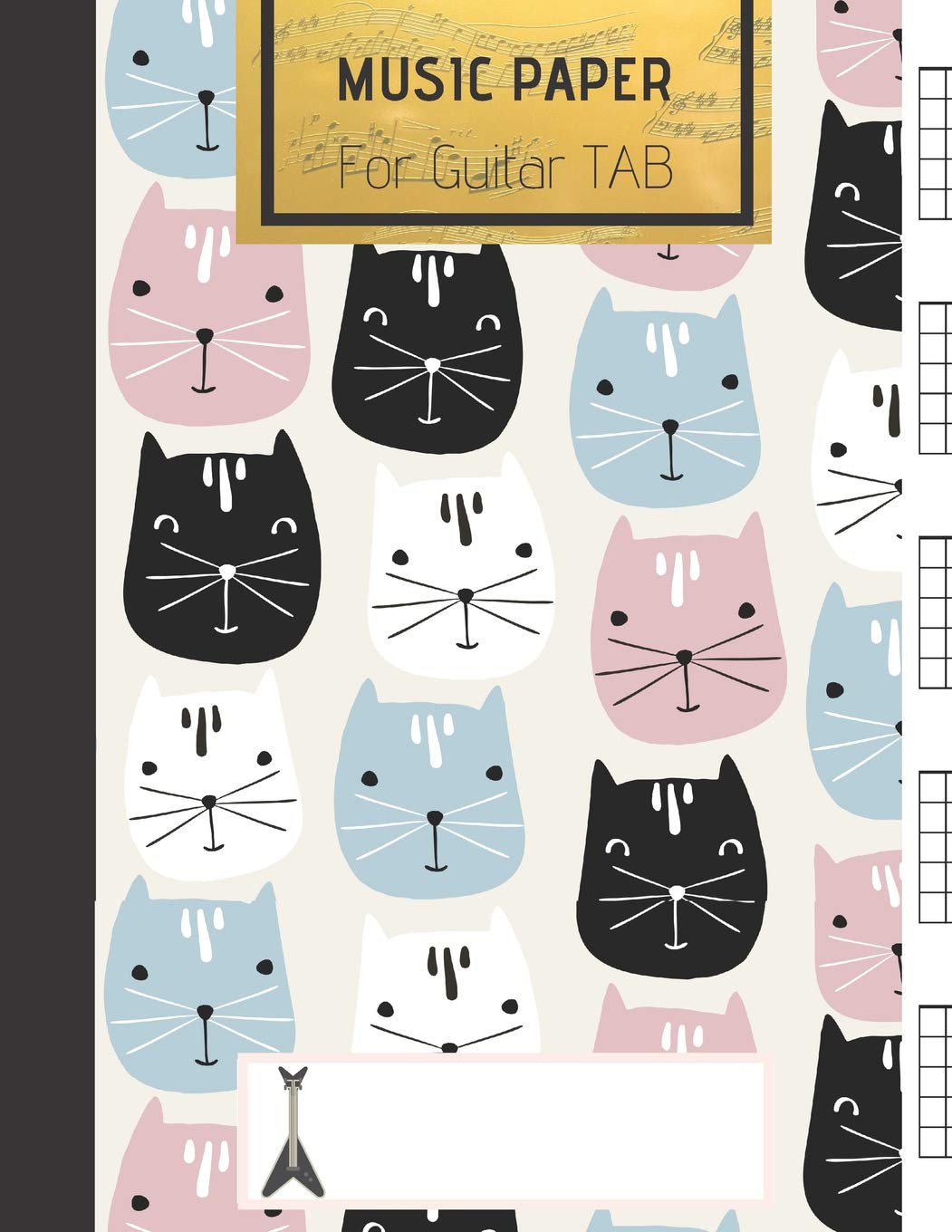 Music Paper For Guitar: Cute Cat Blank Guitar Chord Journal Social Sciences