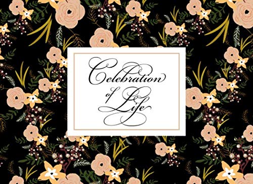 Celebration of Life: Modern Floral Memorial Service Sign In Book Parents & Children