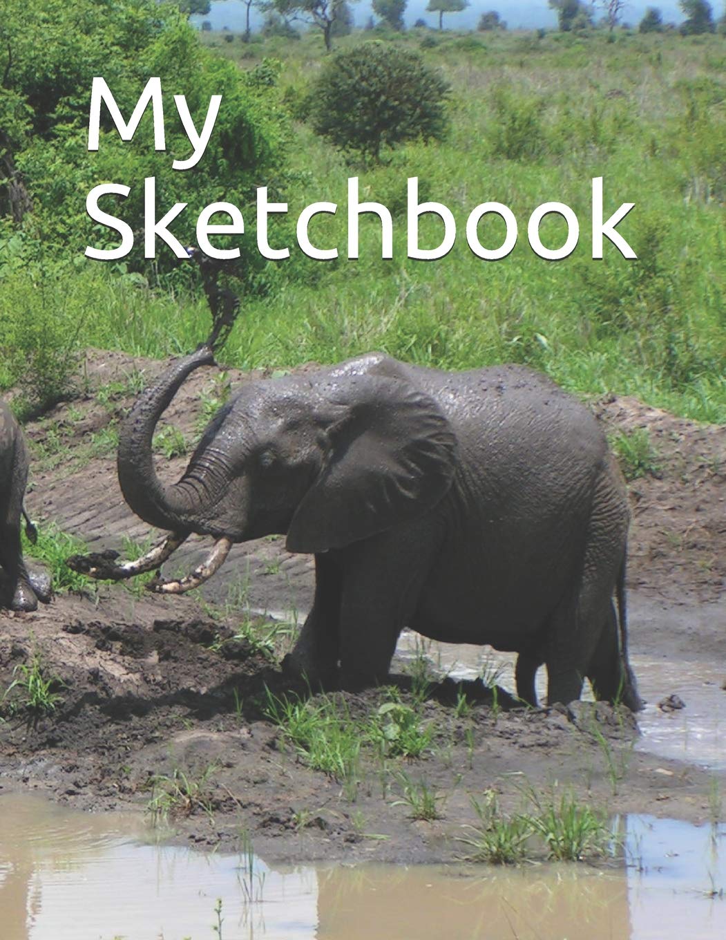 My Sketchbook: Family of Elephants themed My Sketchbook 100 pages 8.5" x 11" Books