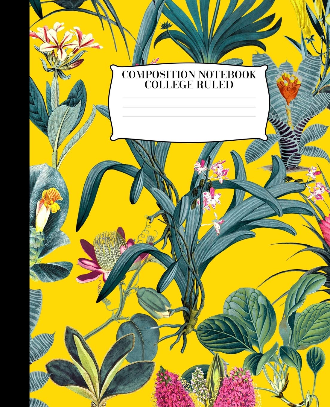 Composition Notebook: Yellow Tropical Trees | Composition Book| 7.5 X9.25 | 100 Pages| College Rule Contemporary literature