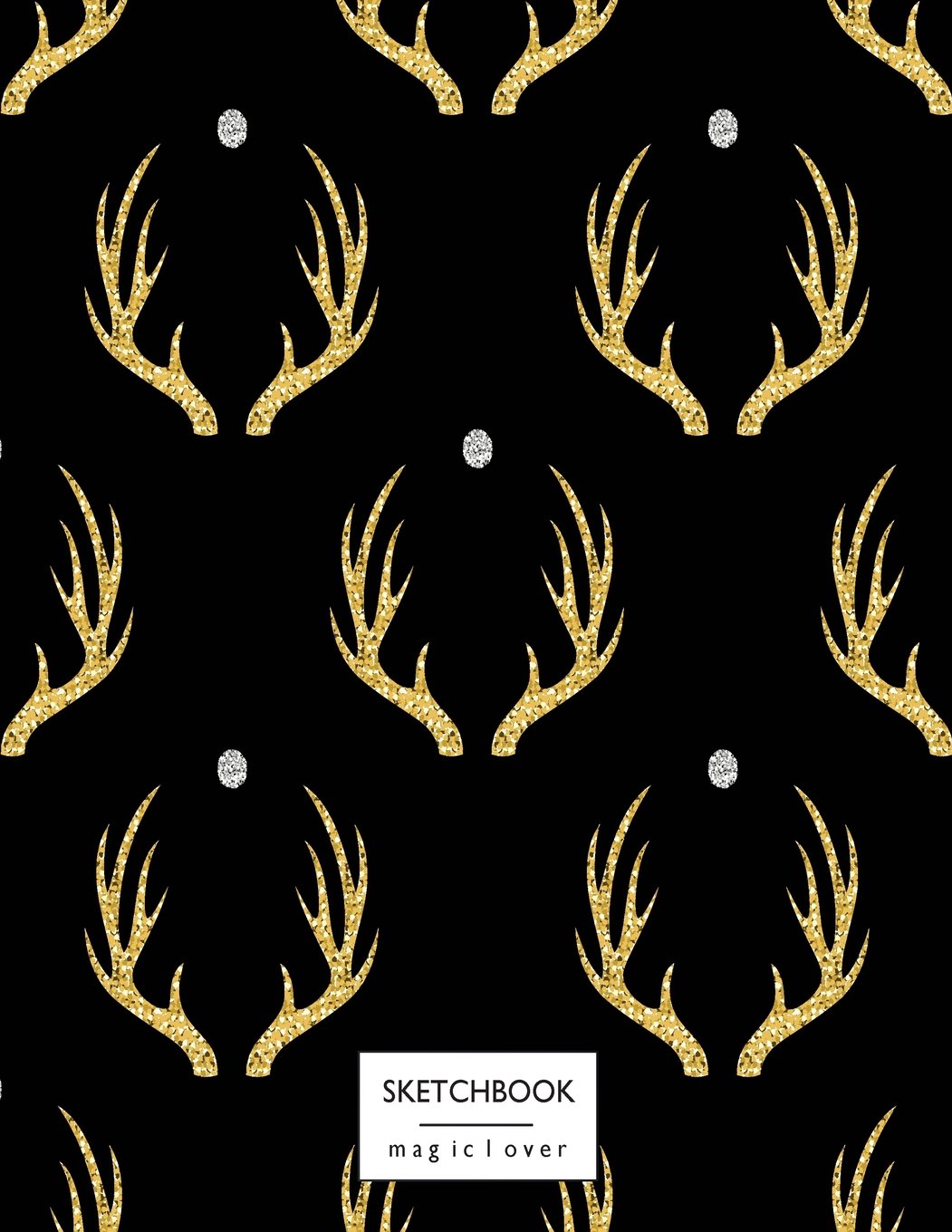 Sketchbook: Antler on black cover (8.5 x 11) inches 110 pages, Blank Unlined Paper for Sketching, Drawing , Whiting , Journaling & Doodling (Antler on black sketchbook, Band 1) Mathematics