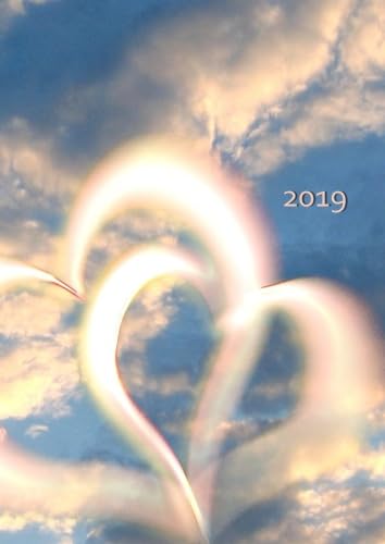 dicker TageBuch Kalender 2019 - Herzen im Himmel: 1 Tag = 1 DIN A4-Setie Partnership & Love