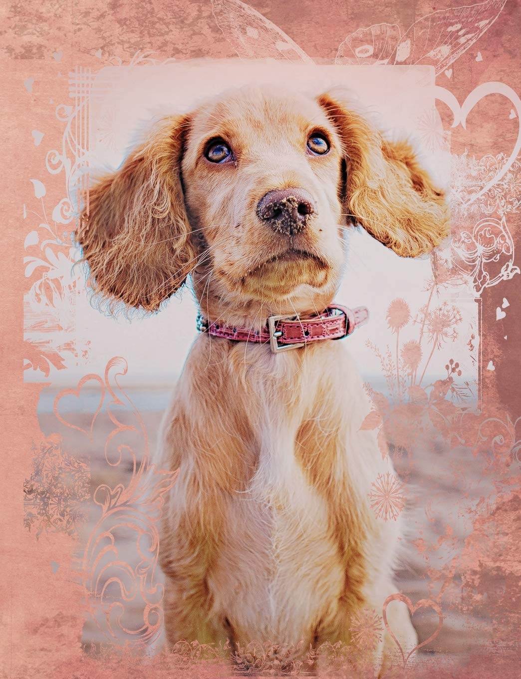 Cute English Cocker Spaniel Dog Composition Notebook, Blank Sketch Paper: Creative Artist Drawing Sketchbook Books