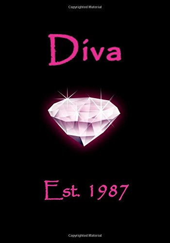 Diva Est. 1987: A Classic Ruled/Lined Notebook/Journal for Writing/Motivational/Father/Brother/Mother/Sister/Friend/Cousin/Aunt/7 x 10 Inches (Women ... Inner Strength, Pink Theme, Beautiful Women) Lifestyle