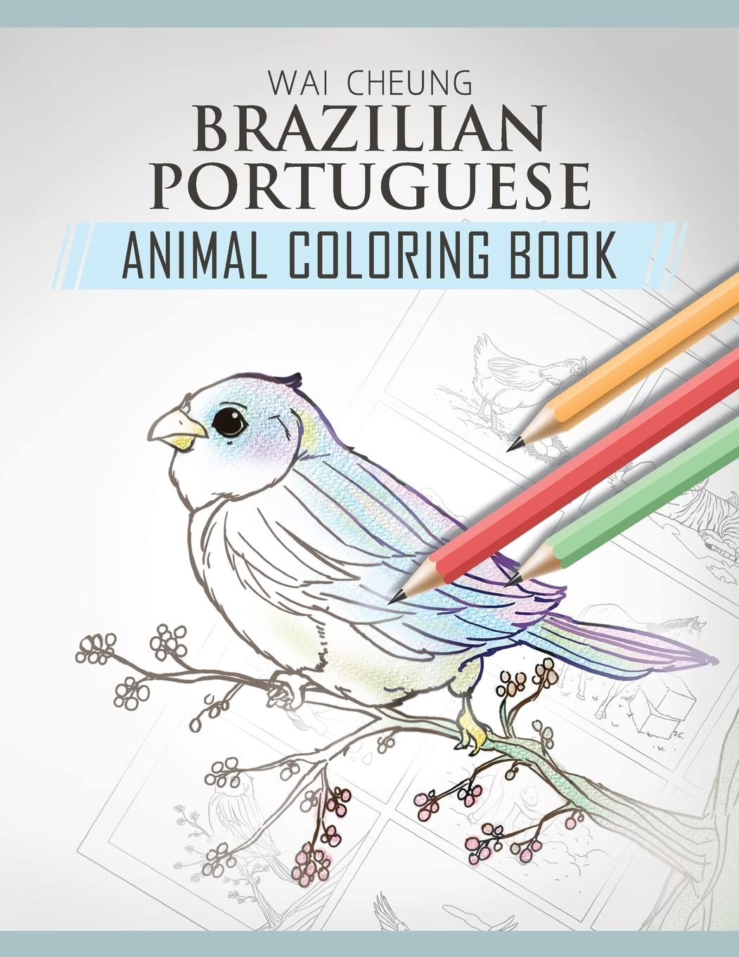 Brazilian Portuguese Animal Coloring Book Foreign Languages ​​& Dictionaries