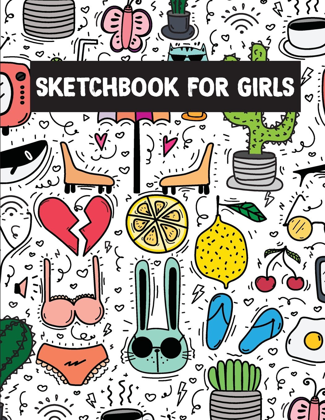Sketchbook For Girls: Blank Paper For Drawing 108 pages - 8.5x11 For Sketching and Drawing Notebook (Sketch Book): Sketchbook Arts & Music