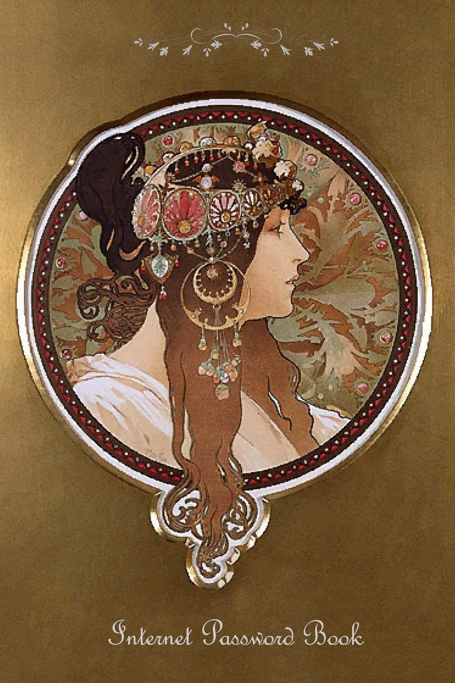 Internet Password Book: Alphonse Mucha password journal for women. Featuring large print, emergency contacts, at a glance most frequently used ... size. (Alphonse Mucha Password Book, Band 13) Film, Art & Culture