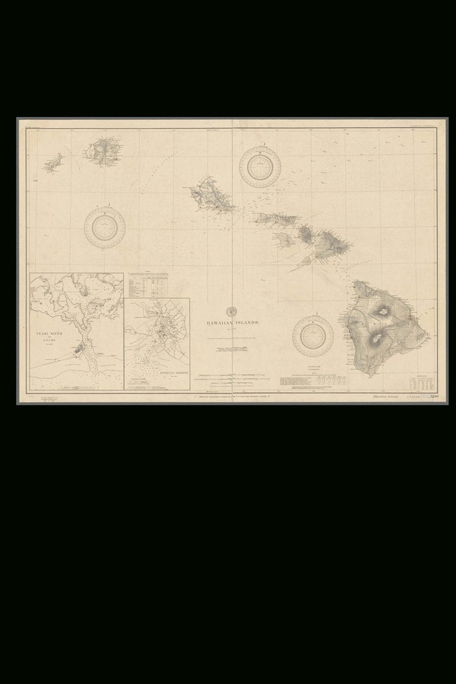 Vintage Map of the Hawaiian Islands from 1899 - Hawaii Journal: 150 page lined notebook/diary Travel