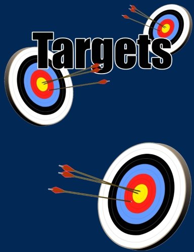 Targets Goals and Achievements Composition Notebook 7.44x9.69 DkBlue 1/2 College: Blank 1/2 College, 1/2 Blank Pages for Targets, Goals, Notes, Bullet ... Designs, and Plans. Exercise Book or Journal. book