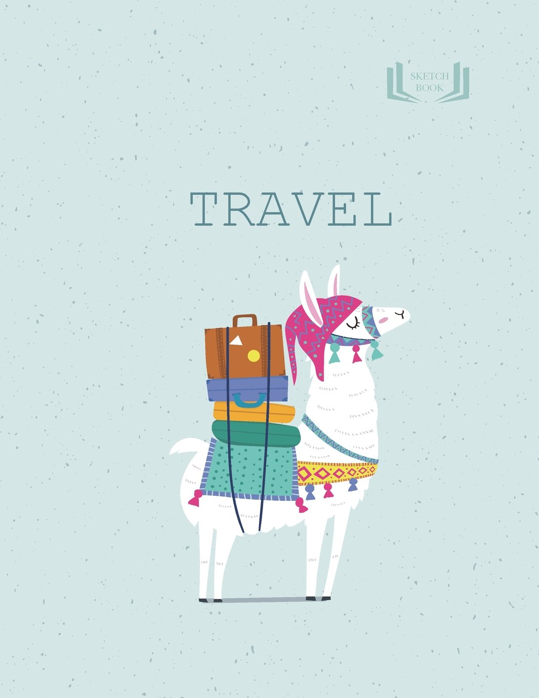 Sketch book: Llama travel cover (8.5 x 11) inches 110 pages, Blank Unlined Paper for Sketching, Drawing , Whiting , Journaling & Doodling (Llama ... large (8.5 x 11) inches, 110 pages, Band 1) Film, Art & Culture