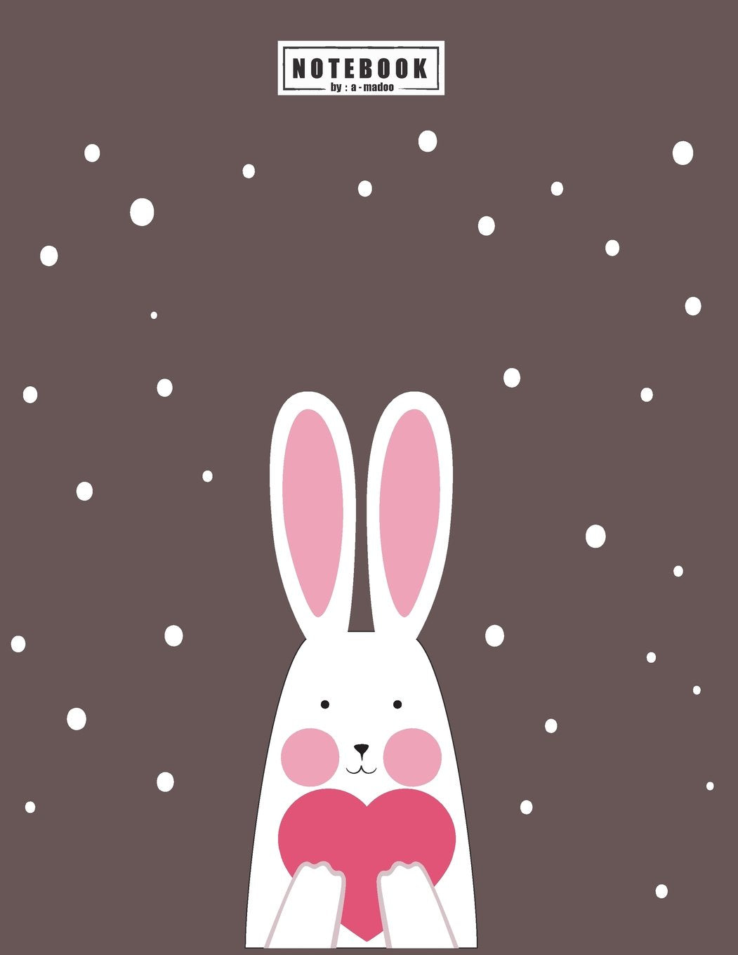 Notebook: Bunny in love on brown cover and Lined pages, Extra large (8.5 x 11) inches, 110 pages, White paper (Bunny in love on brown notebook, Band 4) Film, Art & Culture