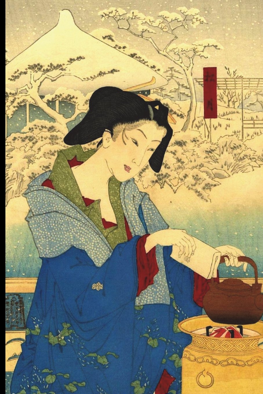 Japanese Art Woodblock Notebook no.11: Japanese ukiyo style woodblock print notebook, journal book. Attractive 6x9 lined Japanese art blank book. ... kimono tea ceremony. Tsukioka Yoshitoshi book