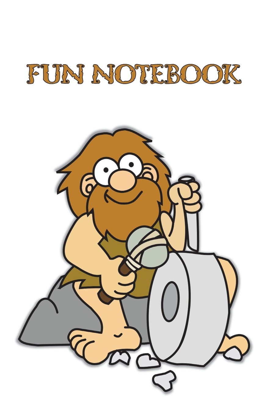 Fun Notebook: Boys Books - Mini Composition Notebook - Ages 6 -12 - Funny Caveman Fiction