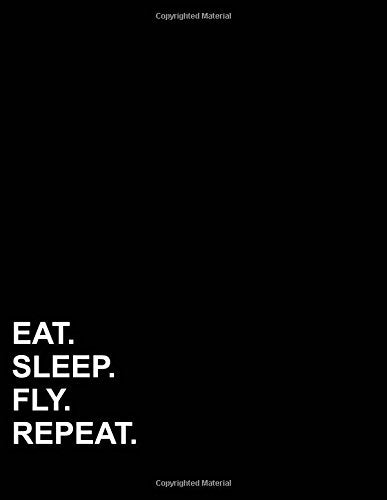 Eat Sleep Fly Repeat: Six Column Ledger Ledger Books, Accounting Ledger Sheets, Financial Ledger For Kids , 8.5" x 11", 100 pages Cooking & Enjoying