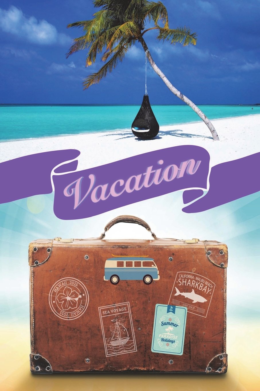 Vacation: 6x9 Journal, Dot Grid Paper - 100 Pages, Holiday Ocean Getaway Trip, Plan Your Beach Vacation Notebook Travel