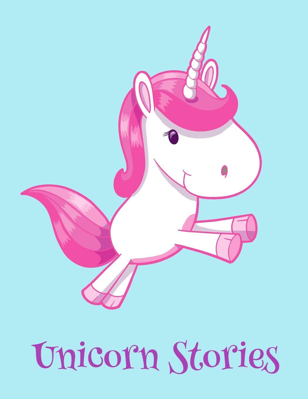 Cute Unicorn Stories School Composition Notebook: Back to Shool Journal for Girls, College-Ruled 120-page Blank Lined Letter Sized 8.5 x 11 inch; 21.59 x 27.94 cm Fairy Tales & Legends