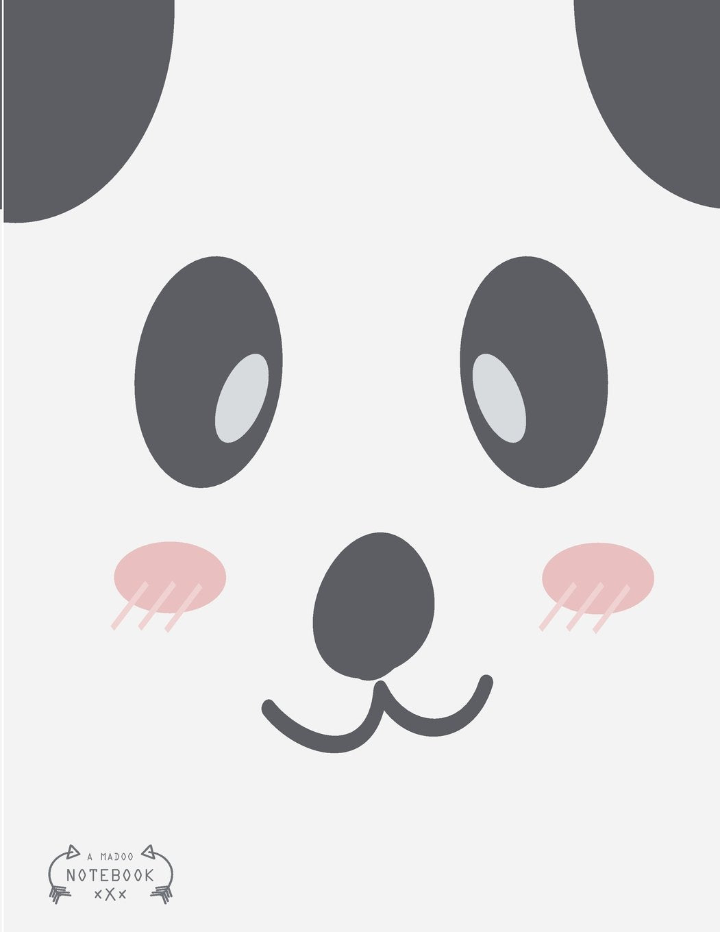 Notebook: Panda on white cover and Lined pages, Extra large (8.5 x 11) inches, 110 pages, White paper (Panda on white notebook, Band 1) Film, Art & Culture