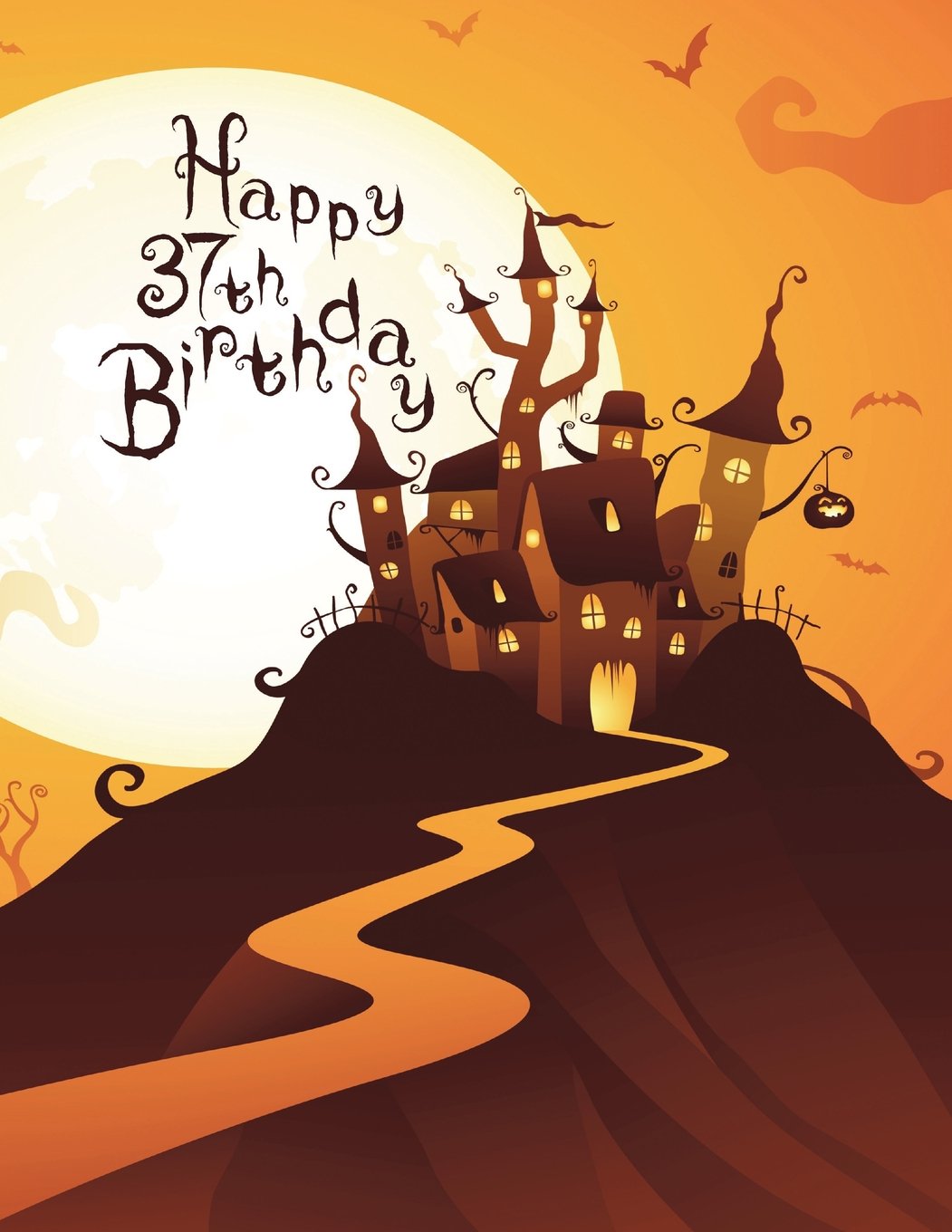Happy 37th Birthday: Discreet Internet Website Password Organizer, Halloween Themed Birthday Gifts for 37 Year Old Men or Women, Son or Daughter, ... Friend, Large Print Book, Size 8 1/2" x 11" Partnership & Love