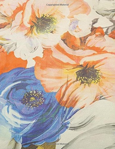 Blue Salmon Roses Notebook Journal (LARGE): 120 Blank Pages (60 sheets) Hobbies & Crafts