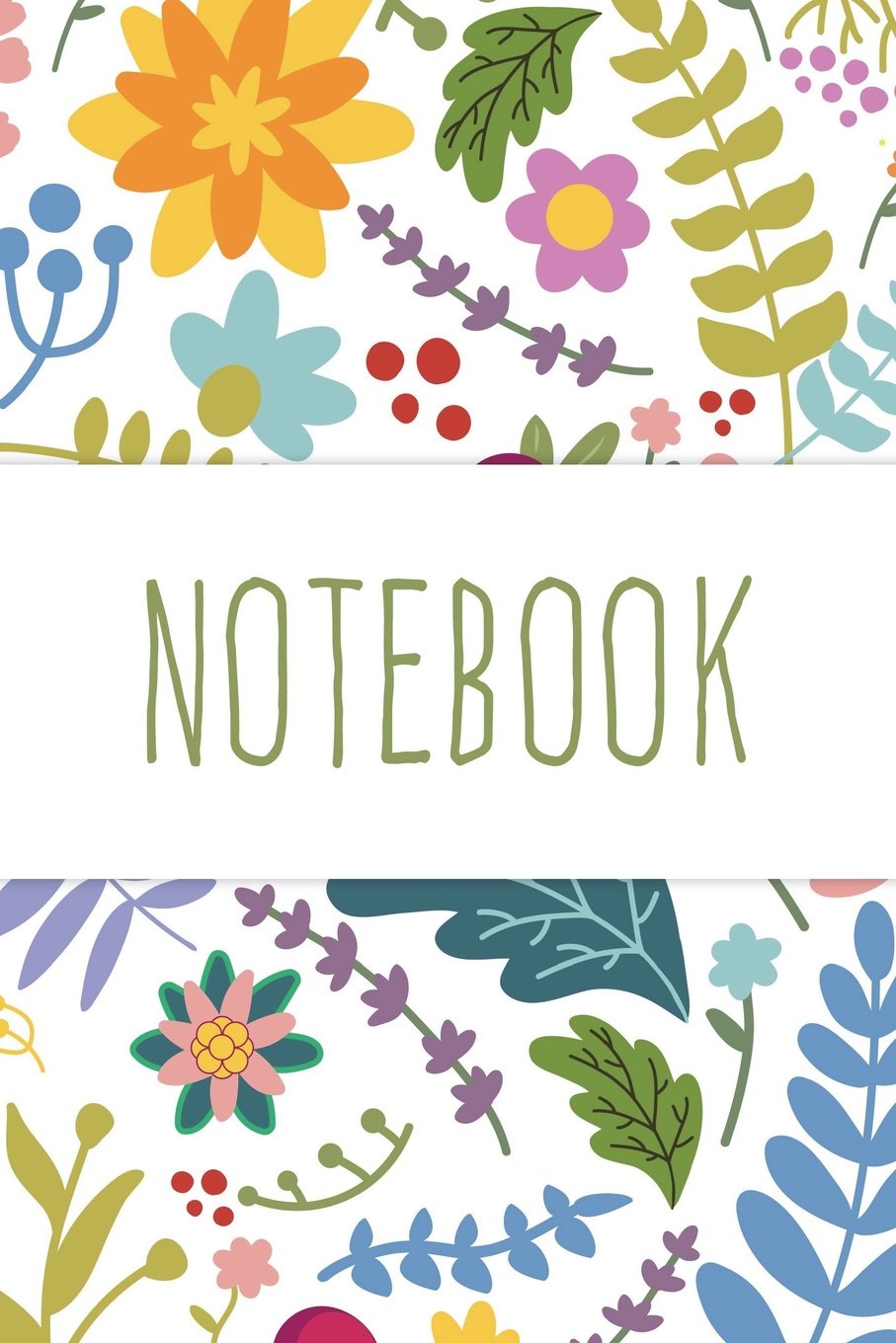 Notebook: Cute Flower Pattern Journal For Girls: (6X9 Floral Notebook) Self-help