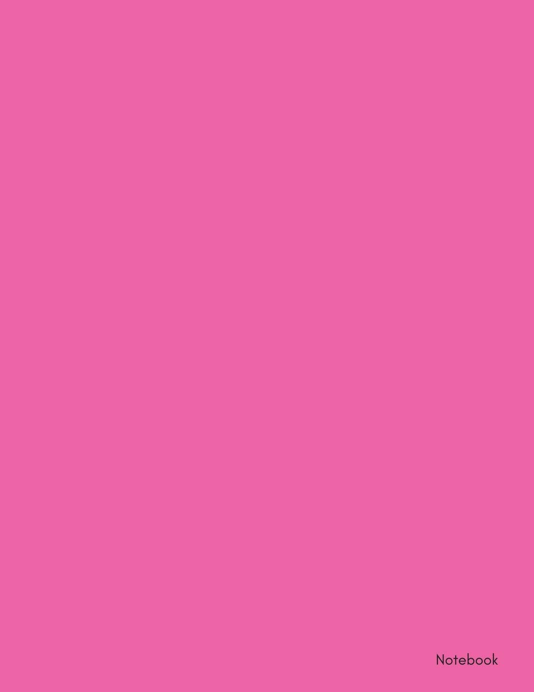 Notebook: A4 (approximate) Large Plain Blank Paper Pad, Exercise book, Creative Art Sketchbook, (Unlined/Unruled to Draw, Doodle and Sketch in for Kids/Artists/School/Home/Office. (Hot Pink) Arts & Music