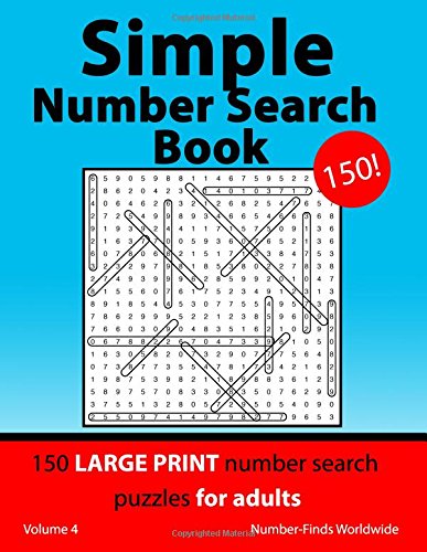 Simple Number Search Book: 150 large print number search puzzles for adults book
