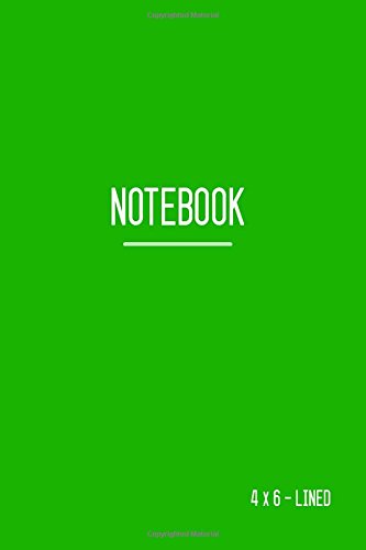 Lined Notebook 4x6: Green, Journal Notebook with Date, Smart Design, Traveler, Ruled, Small, Soft Cover, Numbered Pages (Calligraphy Lined Notebook Small) Film, Art & Culture