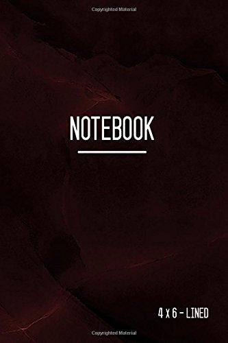 Lined Notebook 4x6: Marble Red Black, Journal Notebook with Date, Smart Design, Traveler, Ruled, Small, Soft Cover, Numbered Pages (Calligraphy Lined Notebook Small) Film, Art & Culture