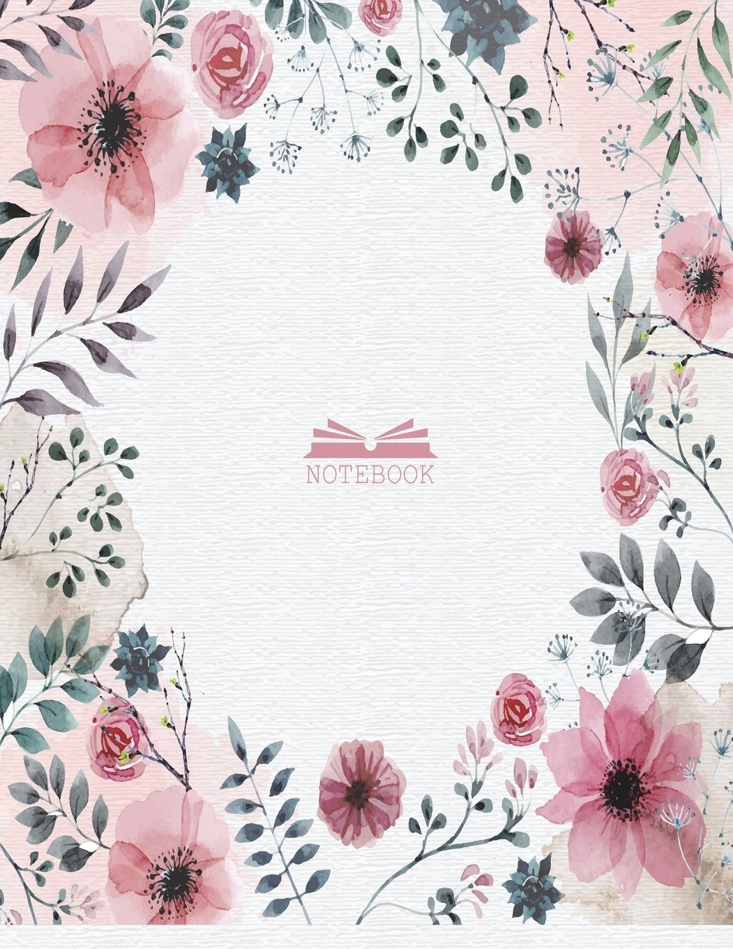 Notebook: Flower cover and Dot pages, Extra large (8.5 x 11) inches, 110 pages, notebooks and journals (flower notebook,, Band 40) Mathematics