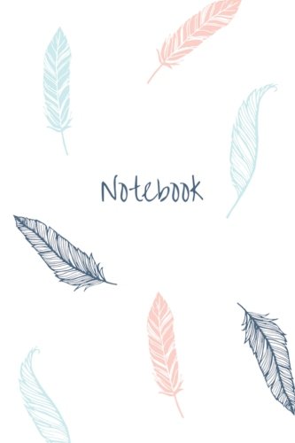 Notebook: pink and blue feather notebook - softcover 6x9 with 200 lined pages Religion & Esotericism