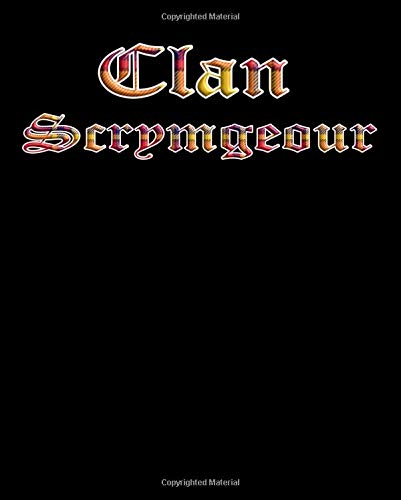 Scrymgeour Scottish Clan Tartan Namesake Notebook Books
