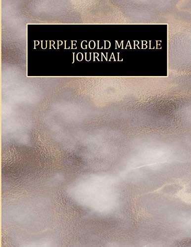 Purple Gold Marble Journal: A Purple Gold Marble Journal Diary for use in the office or at home for note taking or thought recording Learning & Reference