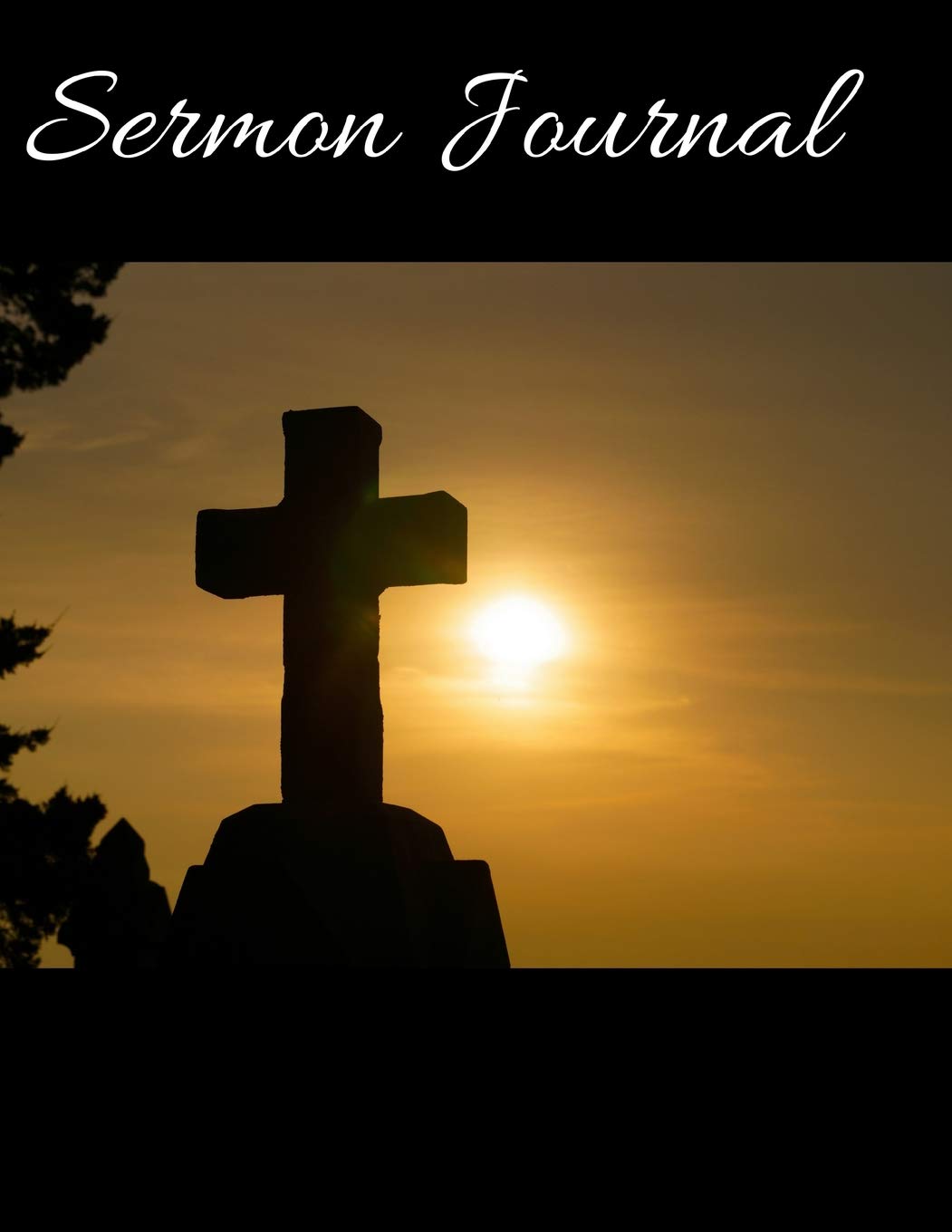 Sermon Journal: Large Stone Cross themed Sermon Journal 8.5" x 11" 100 pages Essays & Short Stories