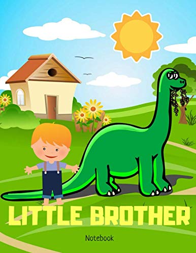 Little Brother Notebook: Little Boy Walking His Dinosaur Books
