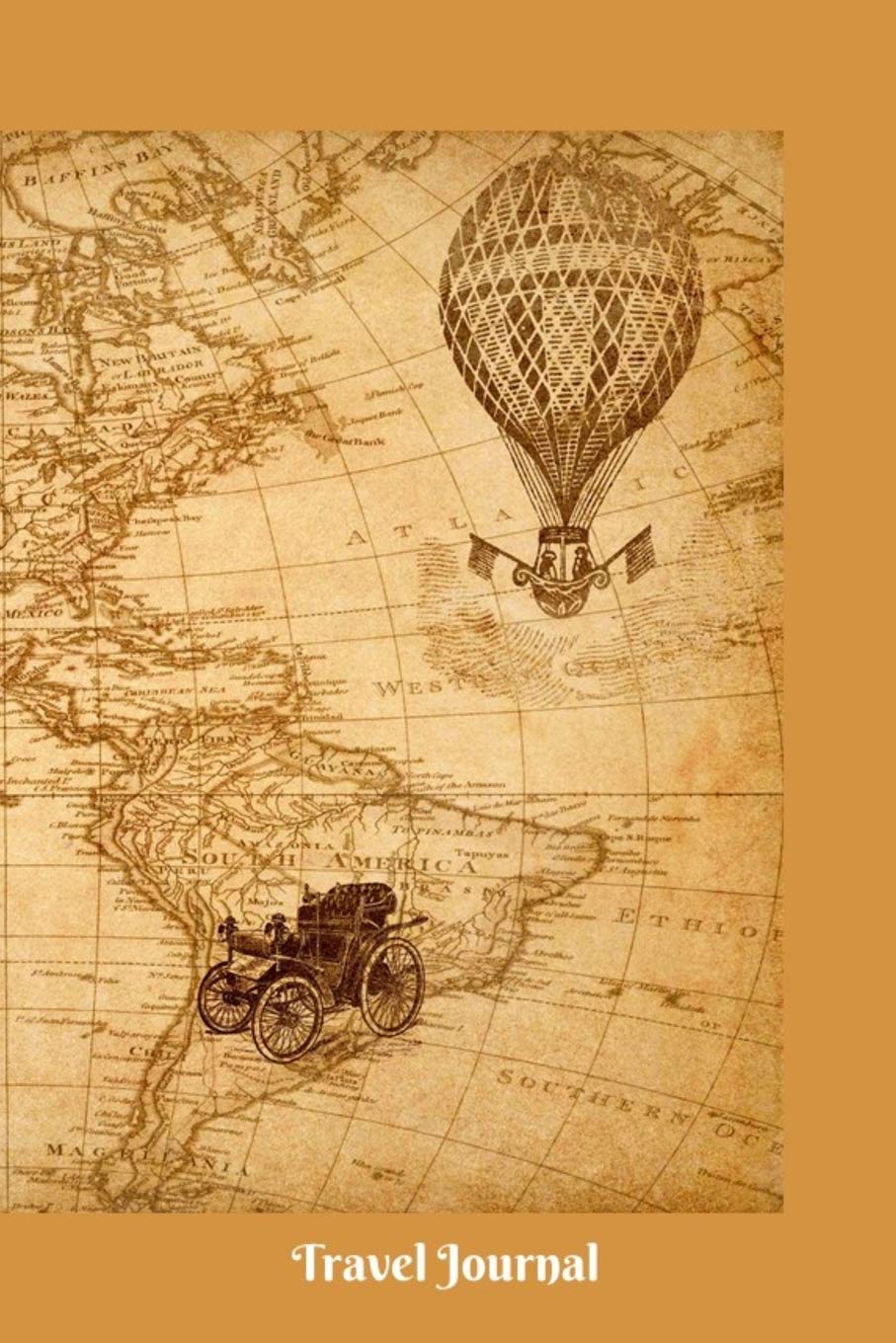 Travel Journal: Handy Size Journal/Notebook |Write About Your Holiday/Adventure Trips | 100 pages | White paper | Plenty of space| Sketch Pages | Sepia Map Essays & Short Stories