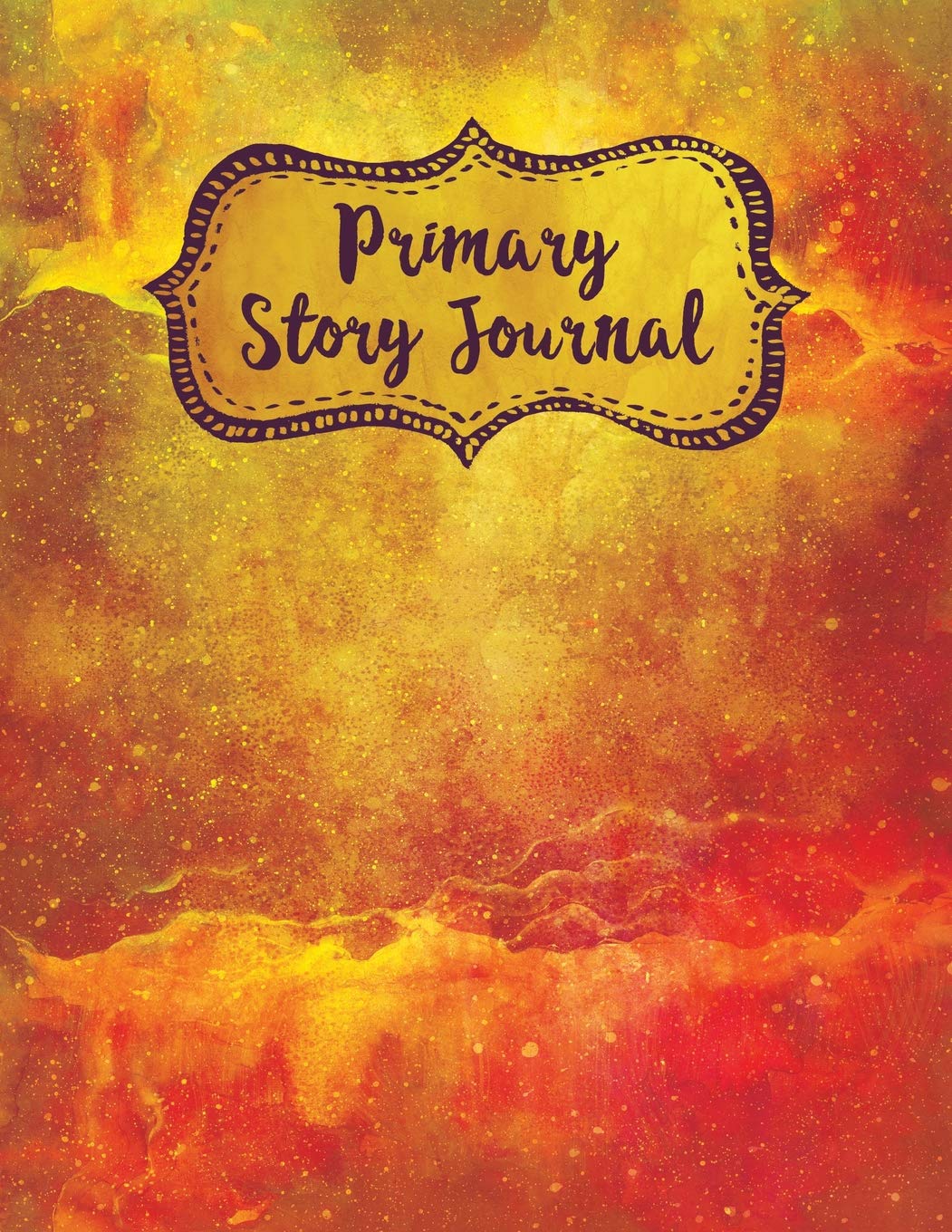 Primary Story Journal: Watercolor Orange Water Blank Creative Story Book Business, Finance & Career