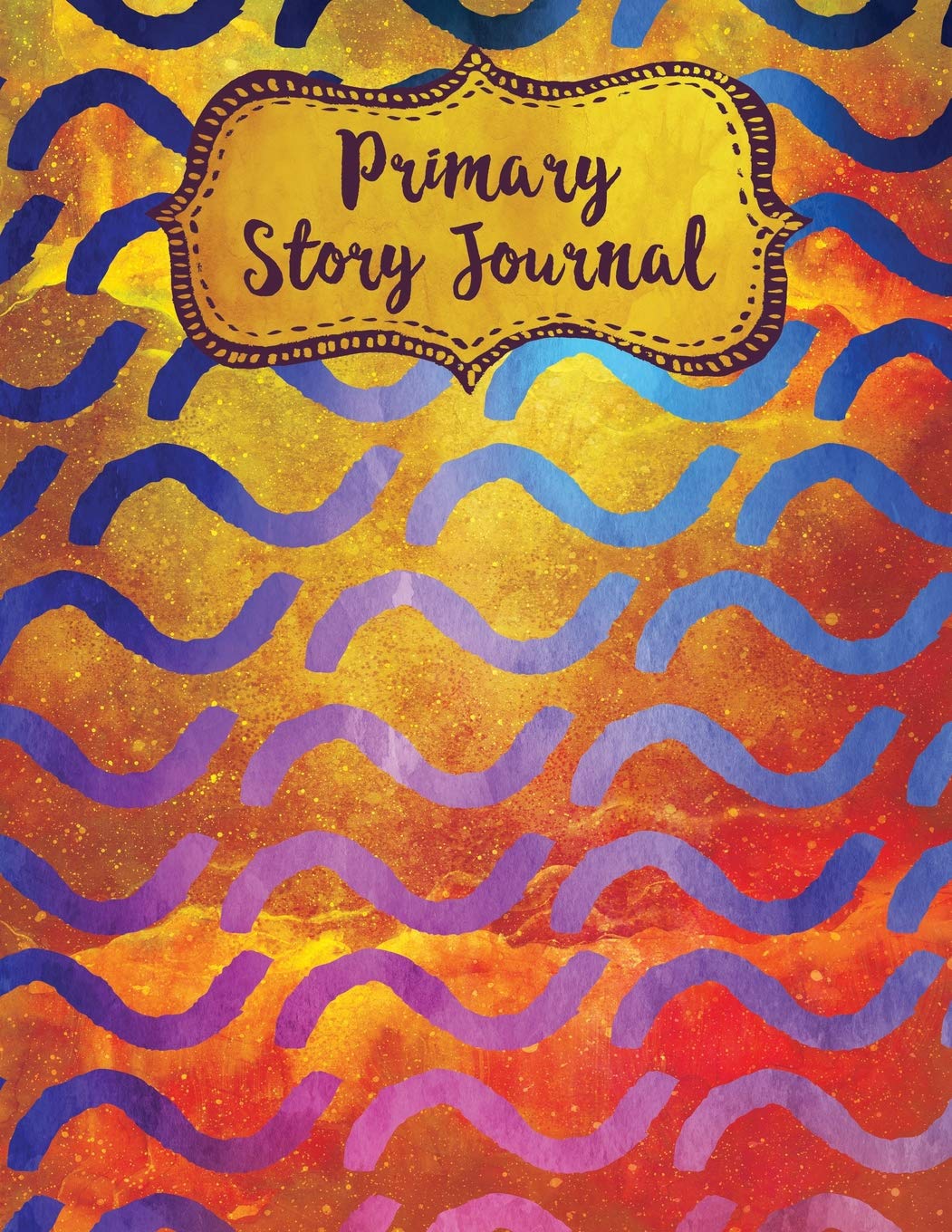 Primary Story Journal: Watercolor Orange Shapes Blank Creative Story Book Business, Finance & Career