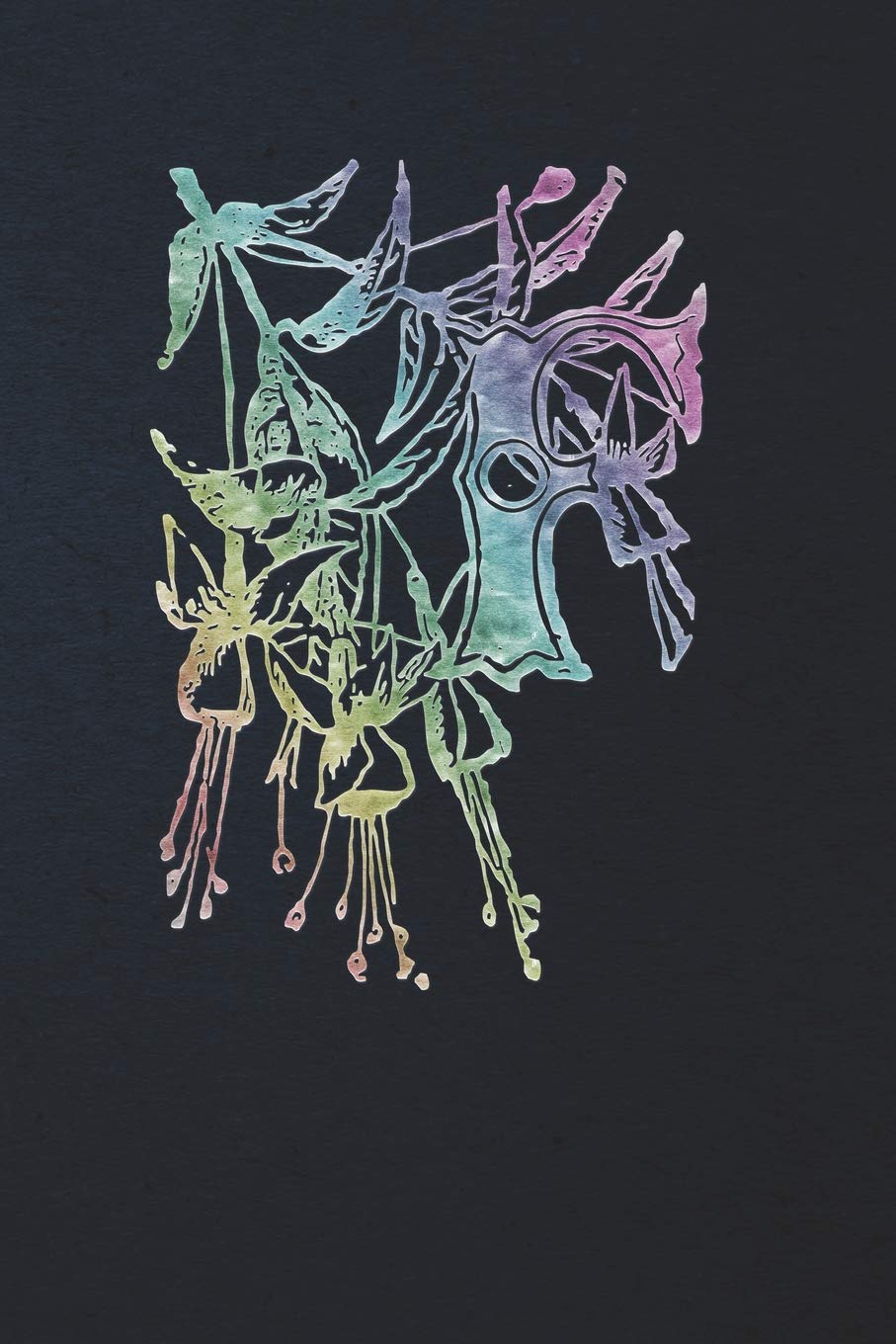 Notebook: Art Nouveau Initial F - Multi Color on Black - Lined Diary / Journal Books