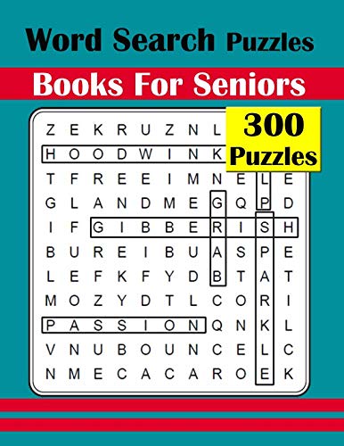 Word Search Puzzles Books For Seniors: 300 Easy to read puzzle with fun. Leisure & Fun