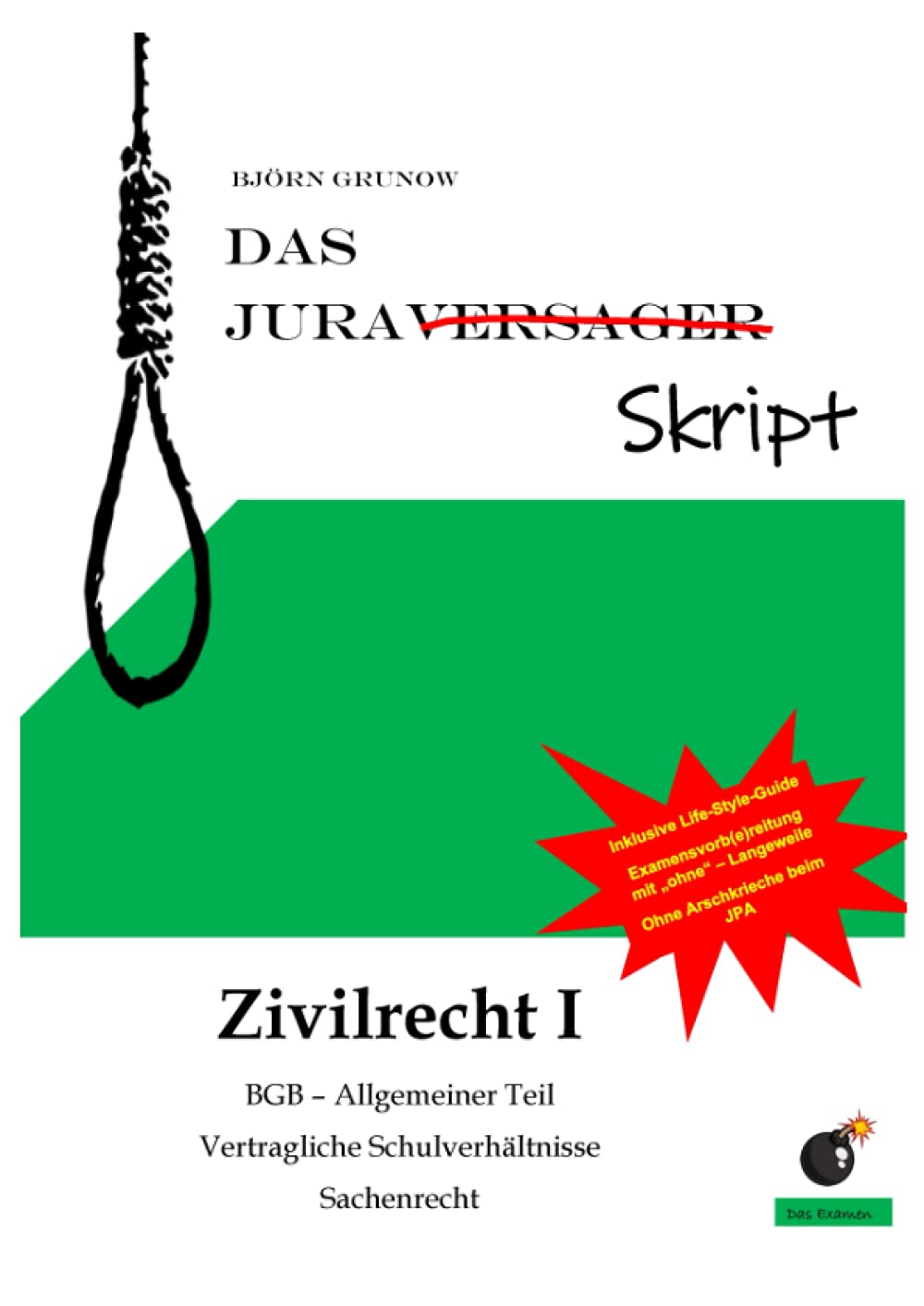 Das Juraversagerskript Zivilrecht I: BGB-Allgemeiner Teil,Vertragliche Schuldverhältnisse und Sachenrecht Law
