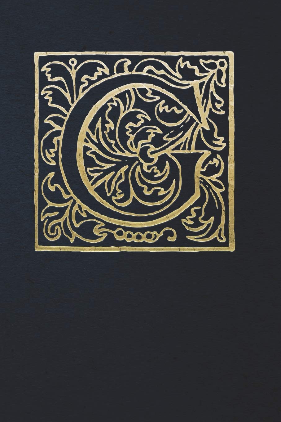 Notebook: Art Nouveau Initial G - Gold on Black - Lined Diary / Journal Books