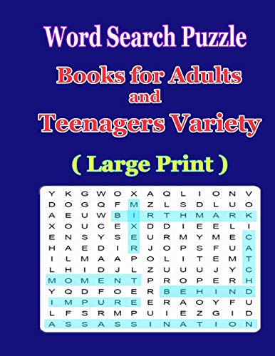 word search puzzle books for adults and Teenagers variety ( Large Print ): Enjoy your word searches with these uplifting puzzles! Leisure & Fun
