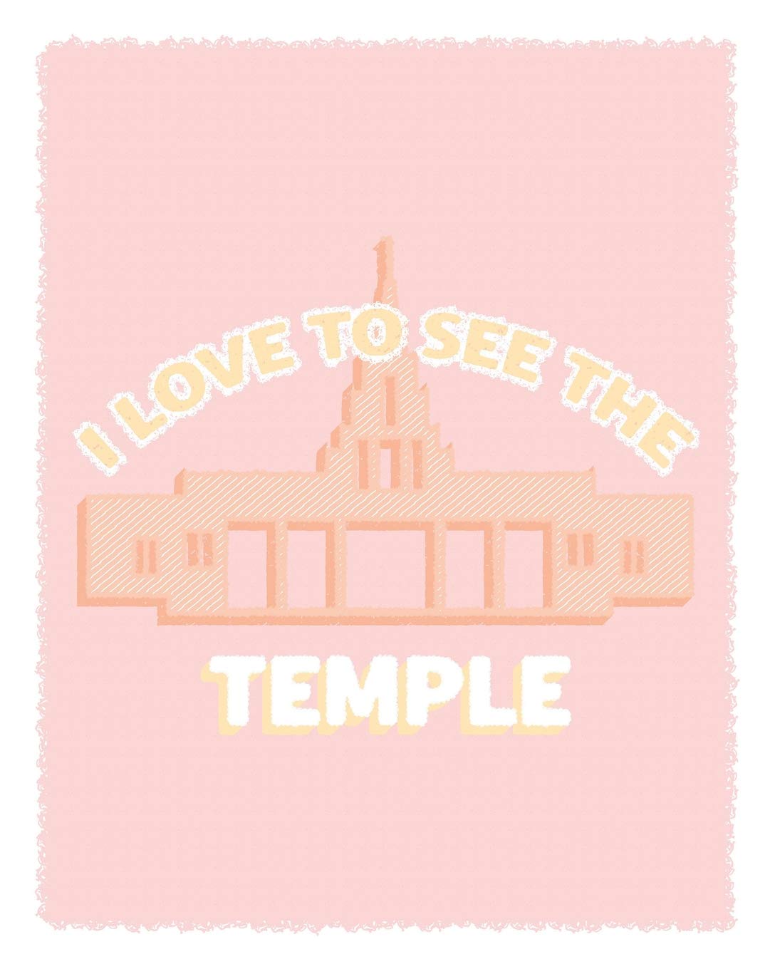 I Love to See the Temple: 8 by 10 LDS Journal in Pink and Orange Novels & Short Stories