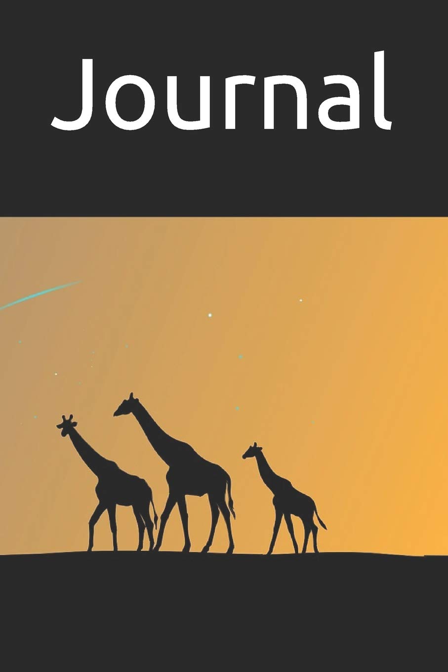 Journal: Giraffe Silhouette themed Journal 6" x 9" 100 pages Contemporary literature