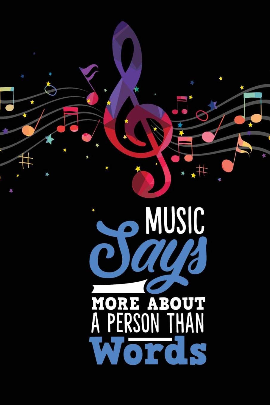 Music Says More About A Person Than Words: Blank Music Manuscript Paper book