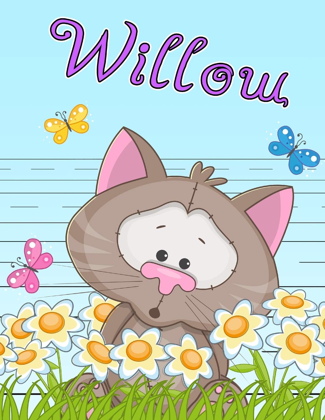 Willow: Personalized Book with Child's Name, Use as Primary Writing Tablet or School Notebook for Kids Learning to Write, 65 Sheets of Wide-Ruled ... First Graders, Children, Girls, Daughter book
